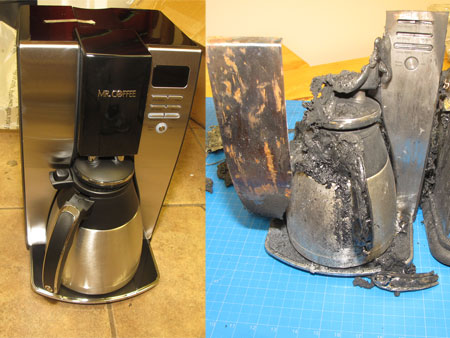 Photo: Burnt Coffee Maker