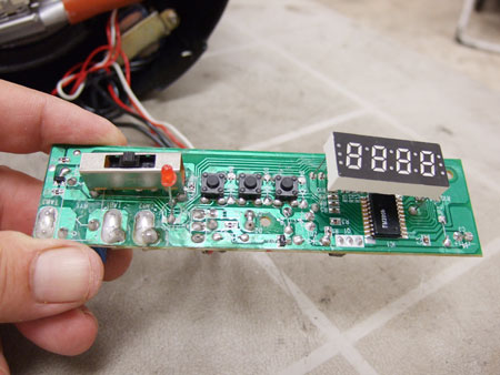 Photo: Front of Clock/Timer PCB