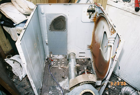 Amana Dryer with Drum Removed