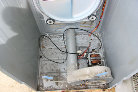 Bottom of Dryer without Drum