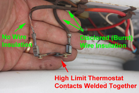 Welded Together Hi-Limit Thermostat Contacts