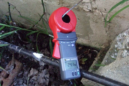Photo of Measured Ground-Rod Resitance