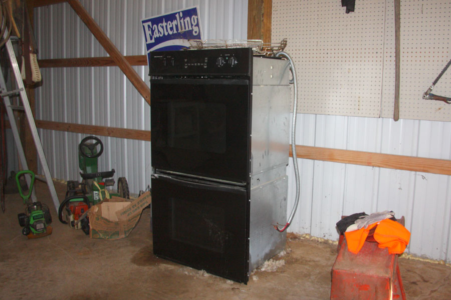 The Jenn-Air Double Oven was stored in an Outbuilding.