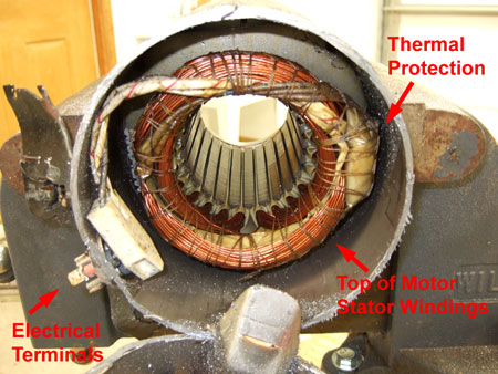 Top of Scroll Motor Winding