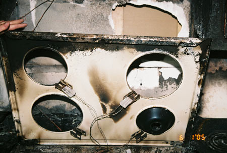 Underside of Range Cooktop