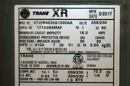 payne air conditioners model numbers pt5636