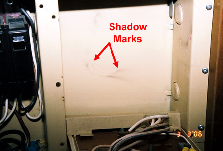 Wire Shadows Marks caused by Lightning
