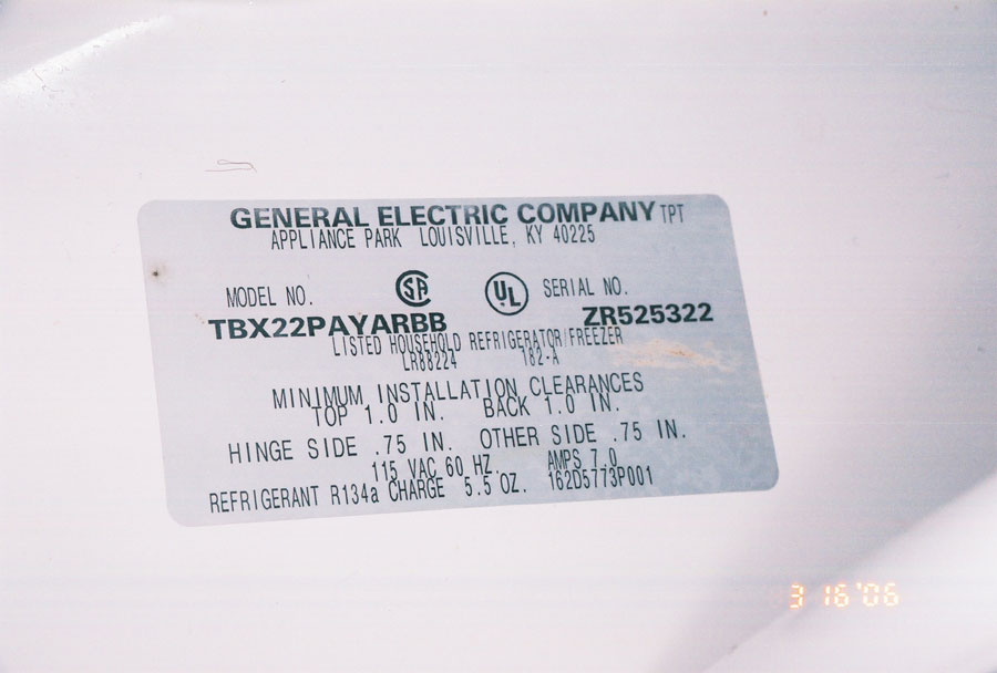 General electric refrigerator serial number ta736075 geranow