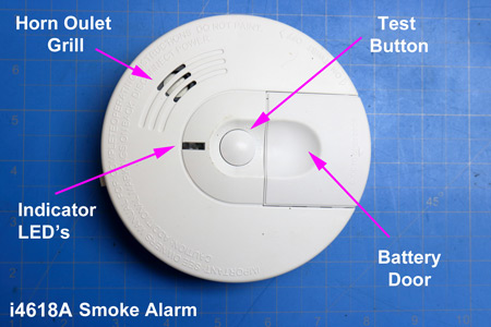 Front of Kidde i4618A Smoke Alarm.